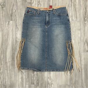 y2k denim midi skirt